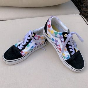 Kids checkerboard vans